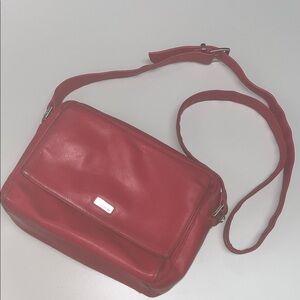 Perlina Vibrant Red Leather Crossbody Bag